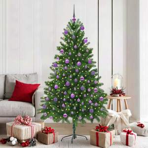 Choinka z 300 diodami LED z podstawą Zielony 180 cm PE