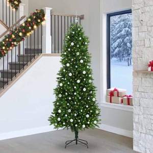 Choinka z 300 diodami LED z podstawą Zielony 240 cm PE