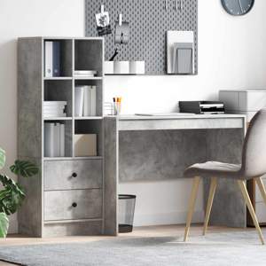 Biurko Betonowy szary 145.5 x 50 x 127 cm 2 szt.