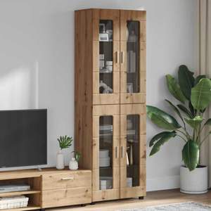 Highboard FLORIN 60 x 35 x 182 cm Dąb rzemieślniczy