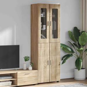 Highboard FLORIN 60 x 35 x 182 cm Dąb Sonoma