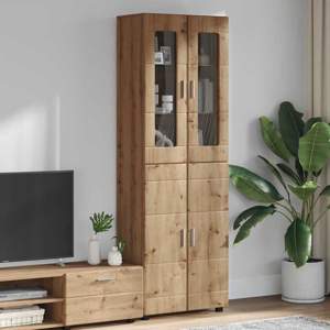 Highboard FLORIN 60 x 35 x 182 cm Dąb rzemieślniczy