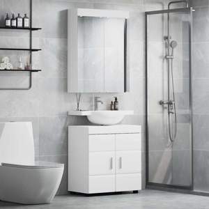 Zestaw mebli łazienkowych TULUM 2 szt. Biały 60 x 34 x 63 cm