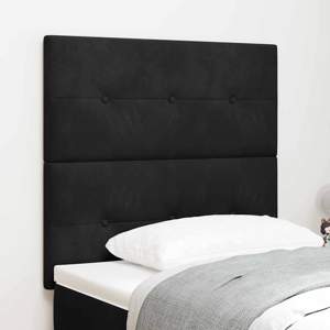 Zagłówek Czarny 90 cm Aksamit