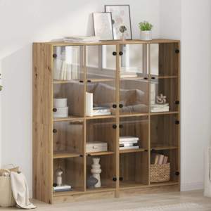 Highboard 2 szt. Dąb rzemieślniczy 68 x 37 x 142 cm