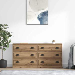 Komody 2 szt. Dąb rzemieślniczy 70 x 35,5 x 67,5 cm