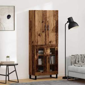 Highboard 2 szt. Stare drewno 69,5 x 34 x 180 cm