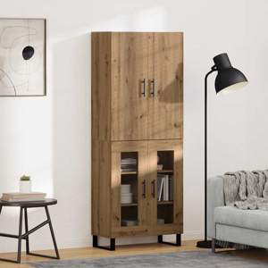 Highboard 2 szt. Dąb rzemieślniczy 69,5 x 34 x 180 cm