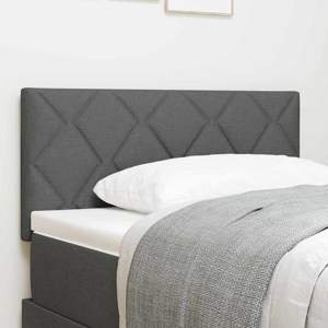 Wezgłowie LED Szary tkanina