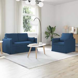 Zestaw Sof 2 szt. Niebieski tkanina