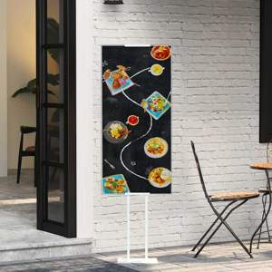 Stoiska na targi 2 szt. Biały 30 x 23,5 x 210 cm Stal
