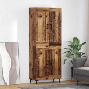 Highboard 2 szt. Stare drewno 69,5 x 34 x 180 cm