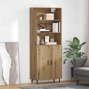 Highboard 2 szt. Dąb rzemieślniczy 69,5 x 32,5 x 180 cm