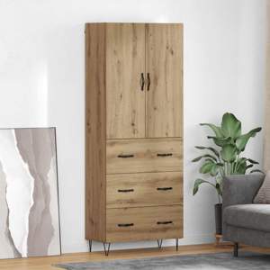 Highboard 2 szt. Dąb rzemieślniczy 69,5 x 34 x 180 cm