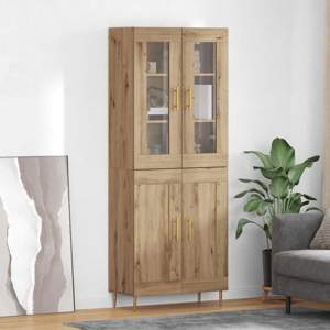 Highboard 2 szt. Dąb rzemieślniczy 69,5 x 34 x 180 cm