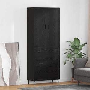 Highboard 2 szt. Czarny dąb 69,5 x 34 x 180 cm