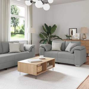 Sofa 2 szt. Szary chmur tkanina