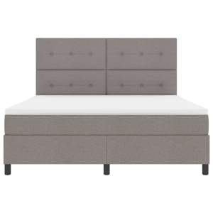 Łóżko sprężynowe z paskami LED Ciemnoszary 180 x 200 cm tkanina