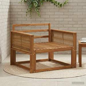 Środkowa sofa ogrodowa naturalny
