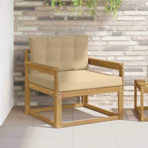 Środkowa sofa ogrodowa Poliester Biały
