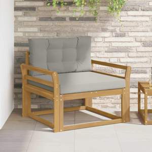 Środkowa sofa ogrodowa Poliester Biały