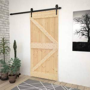 Drzwi przesuwne 80 x 210 cm Lite drewno sosnowe