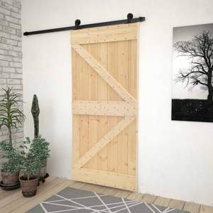Drzwi przesuwne 80 x 210 cm Lite drewno sosnowe