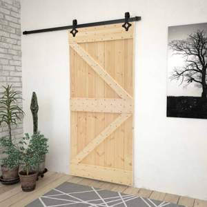 Drzwi przesuwne 90 x 210 cm Lite drewno sosnowe