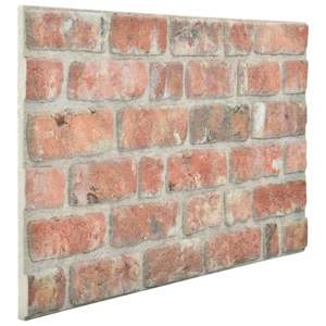 Panele ścienne 10 szt. 100 x 50 cm czerwony Pianka EPS
