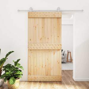 Drzwi przesuwne Naturalne i białe 100 x 210 cm