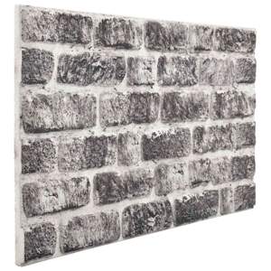 Panele ścienne 10 szt. 100 x 50 cm Ciemnoszary i biały