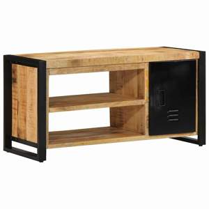 Ławka na buty Brązowy 100 x 40 x 50 cm Lite drewno mango