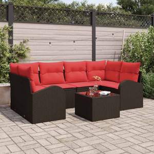 Zestaw Sof na Ogród Brązowy 55 x 55 x 37 cm polirattan