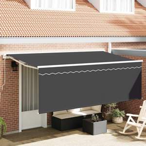 Markiza wysuwana Kremowy 350 x 200 cm Poliester i aluminium