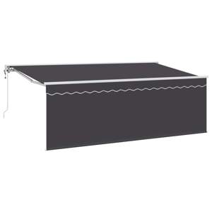 Markiza wysuwana Antracyt 400 x 200 cm Poliester i aluminium