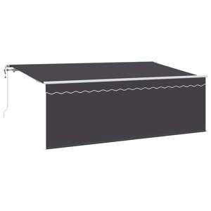 Markiza wysuwana Antracyt 400 x 200 cm Poliester i aluminium