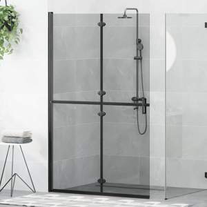 Ściana prysznicowa Walk-In Czarny 120 x 6,5 x 190 cm