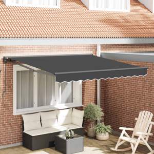 Rama markizy antracytowy 300 x 250 cm Poliester z powłoką PU