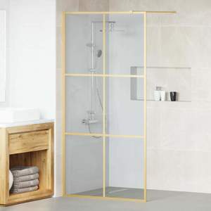 Ściana prysznicowa typu walk-in złoty 100 x 195 cm