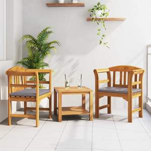 Ławka Różana Naturalny 68,5 x 46 x 82,5 cm Lite Drewno Akacji
