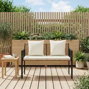 Ławki ogrodowe 2 -Seater 116 x 56 x 75 cm polirattan