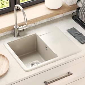 Zlew 80% Kwarc i 20% Żywica 560 x 460 mm Beżowy