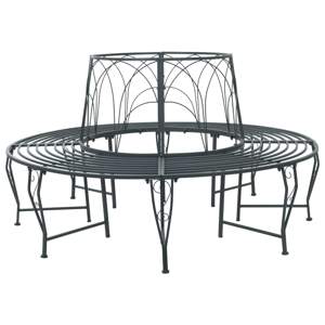 Ławka Drzewna 8-Liczba miejsc Ø 160 x 89 cm Stal Srebrnoszary