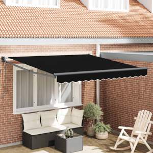 Markiza wysuwana Czarny 300 x 250 x 165 cm Poliester i Metal