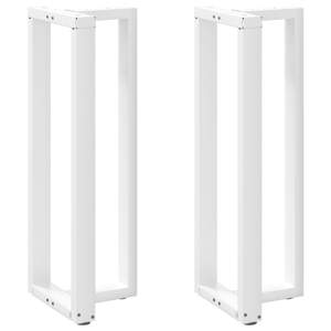 [4013097] Nogi do stołu barowego w kształcie litery T 2 szt. Białe 40x35x(110-111) cm Stal