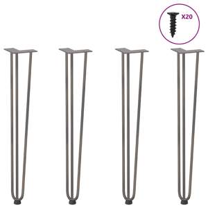 [4012447] Nogi do stolików konsolowych do stolika konsolowego 4 szt. Naturalna stal 72 cm Solidna stal