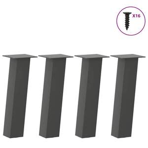 [4012498] Nogi do stolika kawowego 4 szt. Antracyt 30 cm Stal