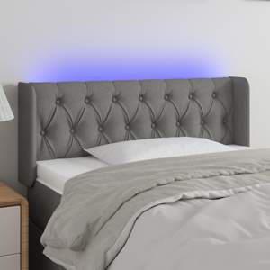 [3123563] Zagłówek do łóżka z LED, ciemnoszary, 103x16x78/88 cm, tkanina