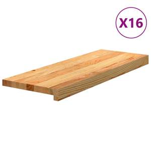 [3282989] Stopnie schodowe, 16 szt. brązowe 70x25x2cm lite drewno dębowe