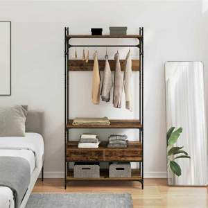 [883547] Garderoba Stare drewno 89 x 39 x 184.5 cm Drewno inżynieryjne